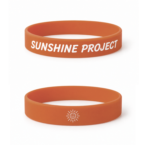 Sunshine Project Wristband — mental wellness apparel from The Sunshine Project