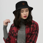 The Sunshine Project cotton bucket hat in black, front view