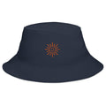 The Sunshine Project cotton bucket hat in navy, front view