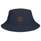 The Sunshine Project cotton bucket hat in navy, front view