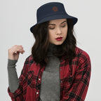 The Sunshine Project cotton bucket hat in navy, front view