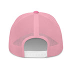 The Sunshine Project mesh-back trucker hat in pink, back view
