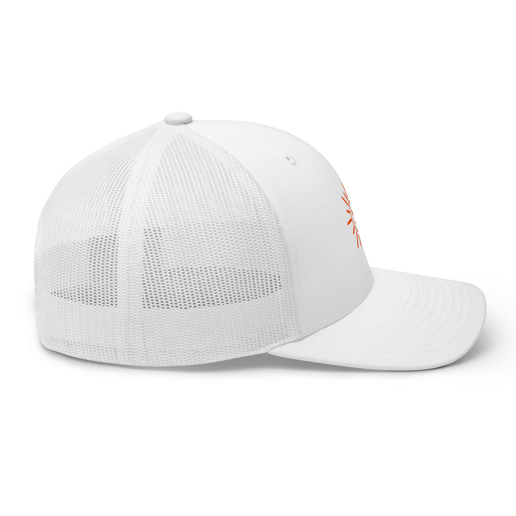 The Sunshine Project mesh-back trucker hat in white, right side view