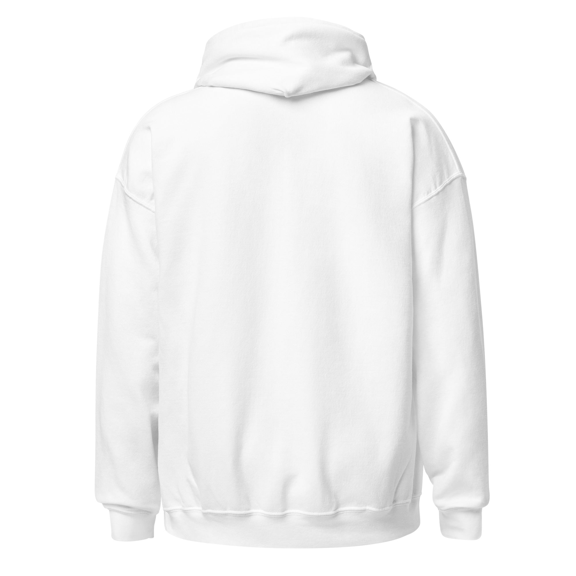 Sunshine Project Brighter Days Ahead unisex hoodie in white, back view