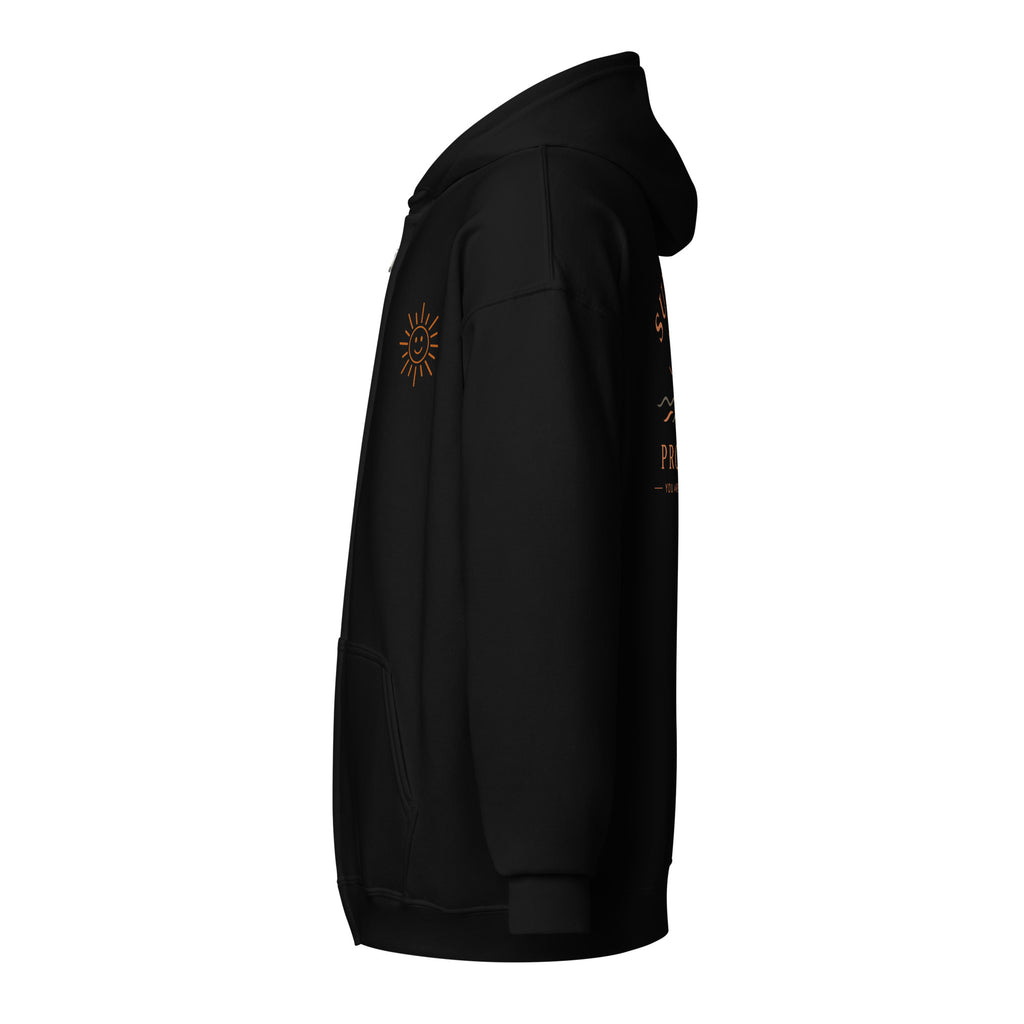 Sunshine Project You Are Not Alone zip-up hoodie in black – left view