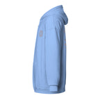 Sunshine Project You Are Not Alone zip-up hoodie in carolina blue – left view