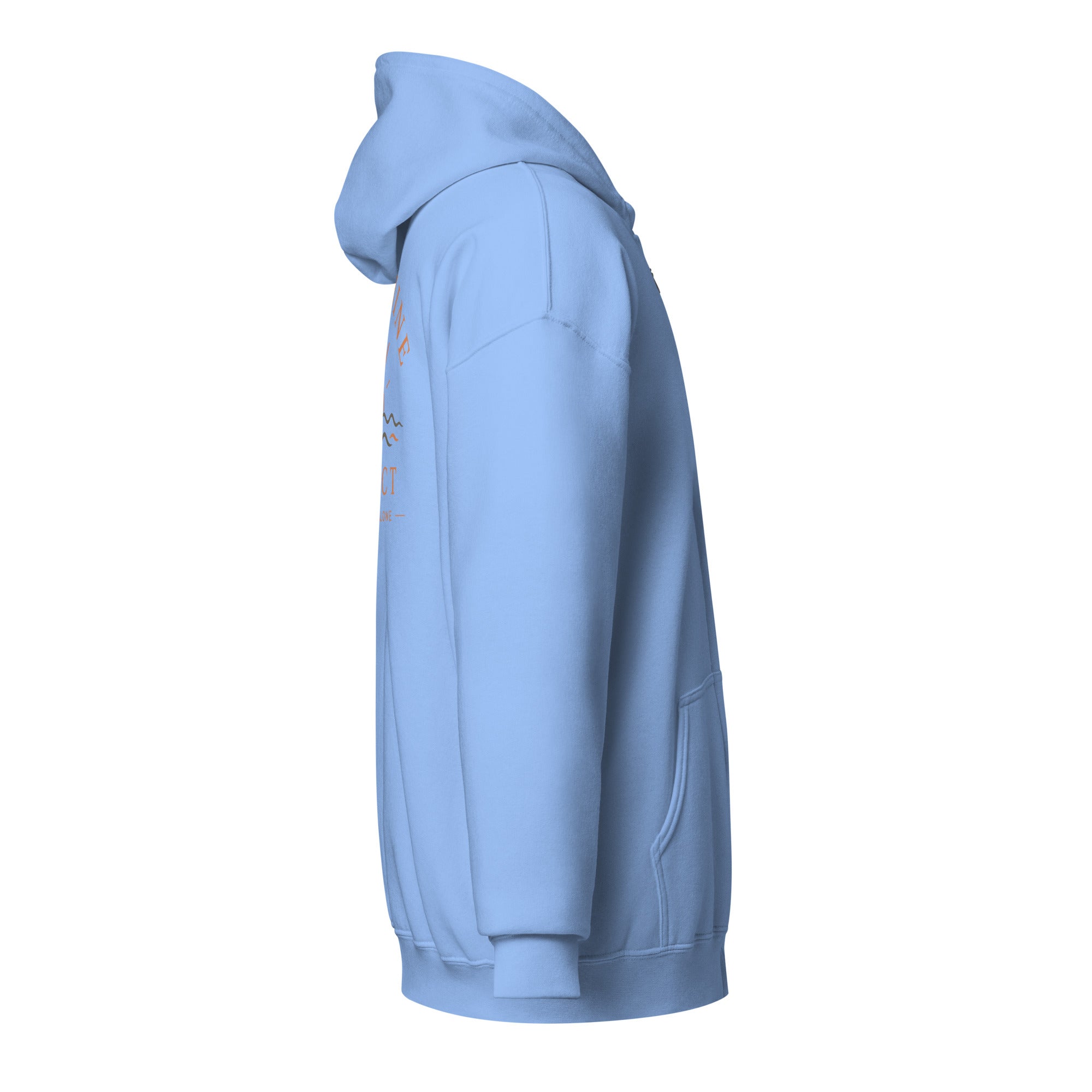 Sunshine Project You Are Not Alone zip-up hoodie in carolina blue – right view