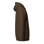 Sunshine Project You Are Not Alone zip-up hoodie in dark chocolate – right view
