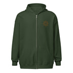 Sunshine Project You Are Not Alone zip-up hoodie in forest green – front view