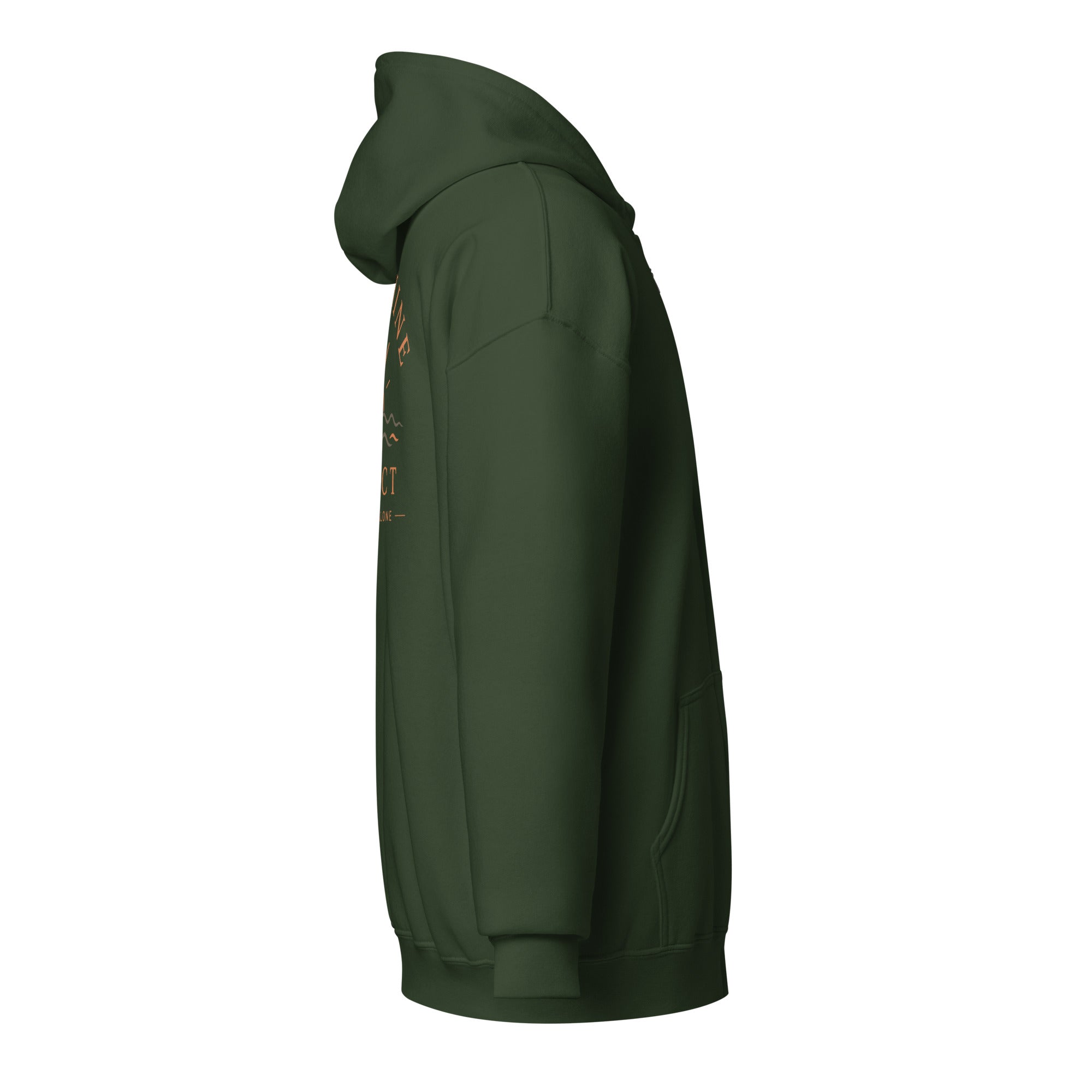 Sunshine Project You Are Not Alone zip-up hoodie in forest green – right view