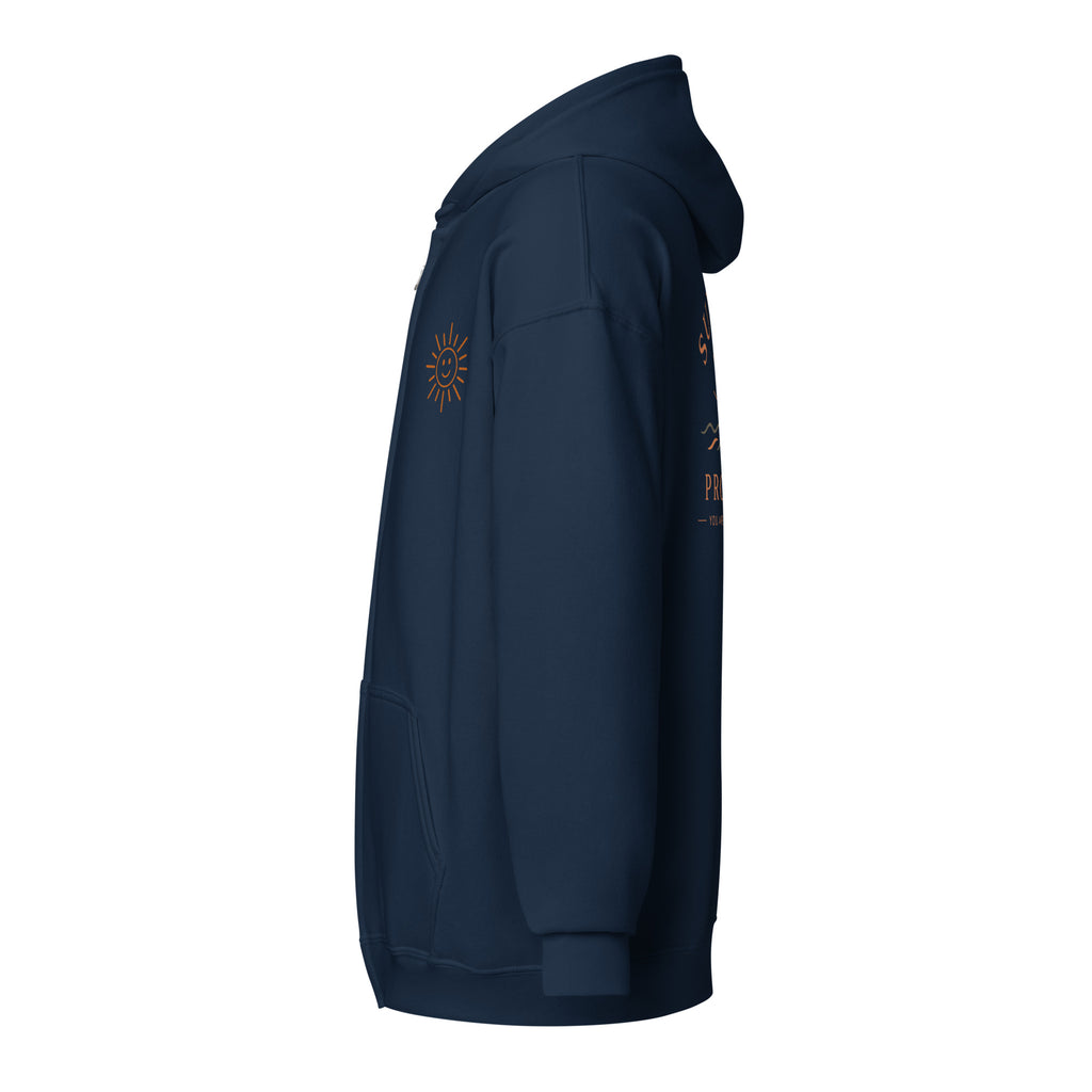 Sunshine Project You Are Not Alone zip-up hoodie in navy – left view