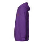 Sunshine Project You Are Not Alone zip-up hoodie in purple – left view
