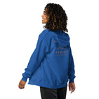 Sunshine Project You Are Not Alone zip-up hoodie in royal – back view