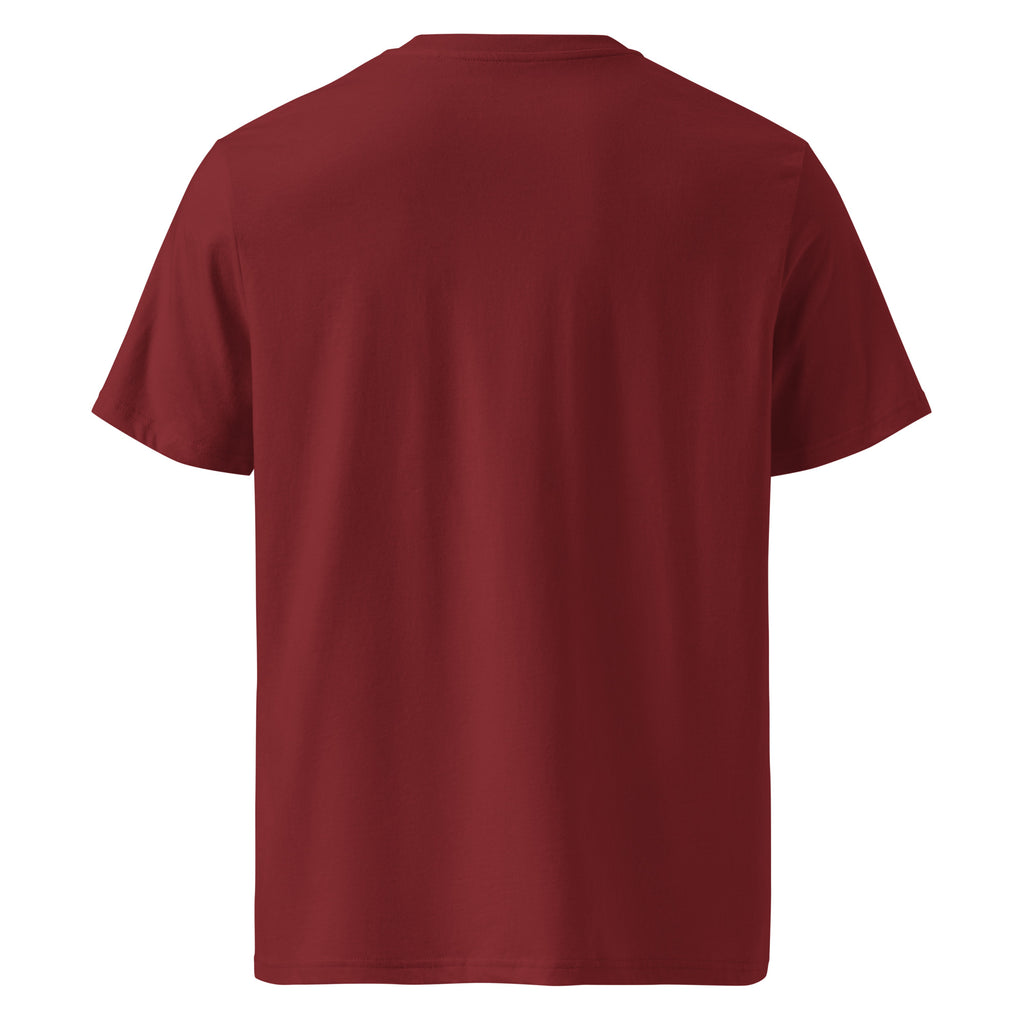 Sunshine Project Brighter Days Ahead mental health tee in burgundy — back view