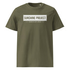 Sunshine Project Brighter Days Ahead organic cotton t-shirt in khaki — front view