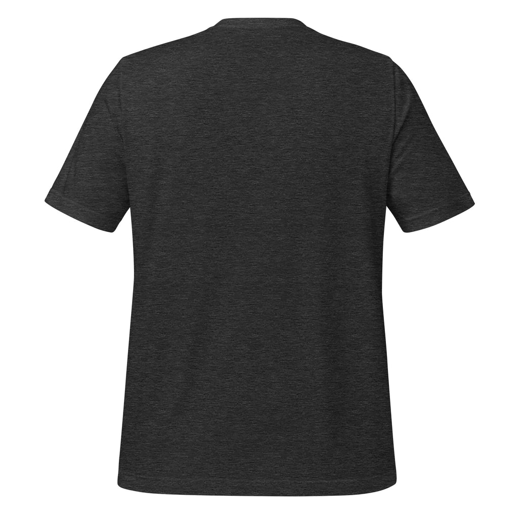 The Sunshine Project It's Okay to Not Be Okay tee in dark grey heather, back view