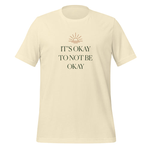 The Sunshine Project It's Okay to Not Be Okay tee in natural, front view