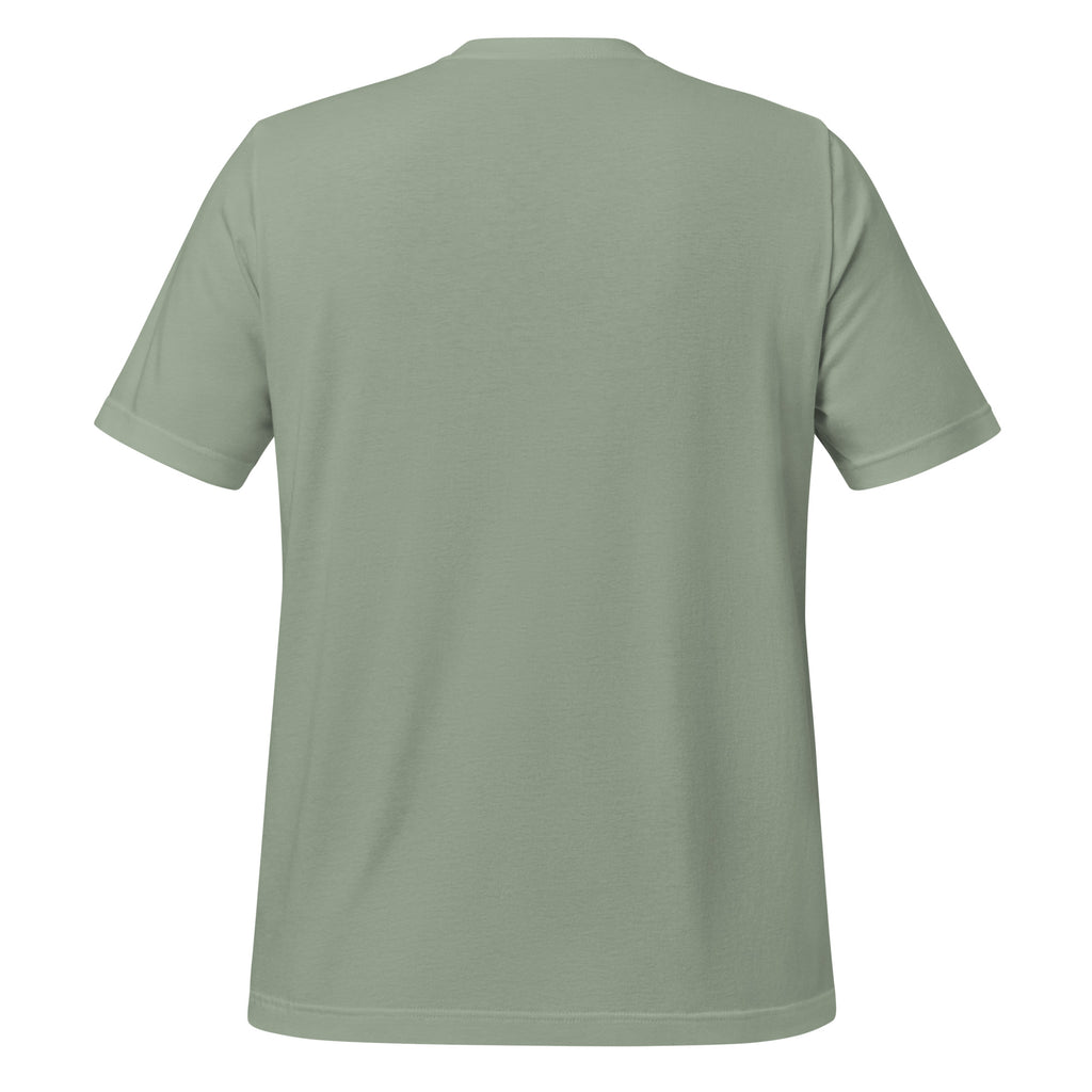 The Sunshine Project It's Okay to Not Be Okay tee in sage green, back view