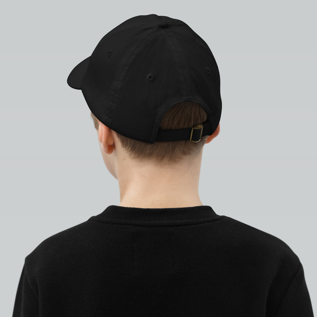 The Sunshine Project youth baseball cap in Black, back view
