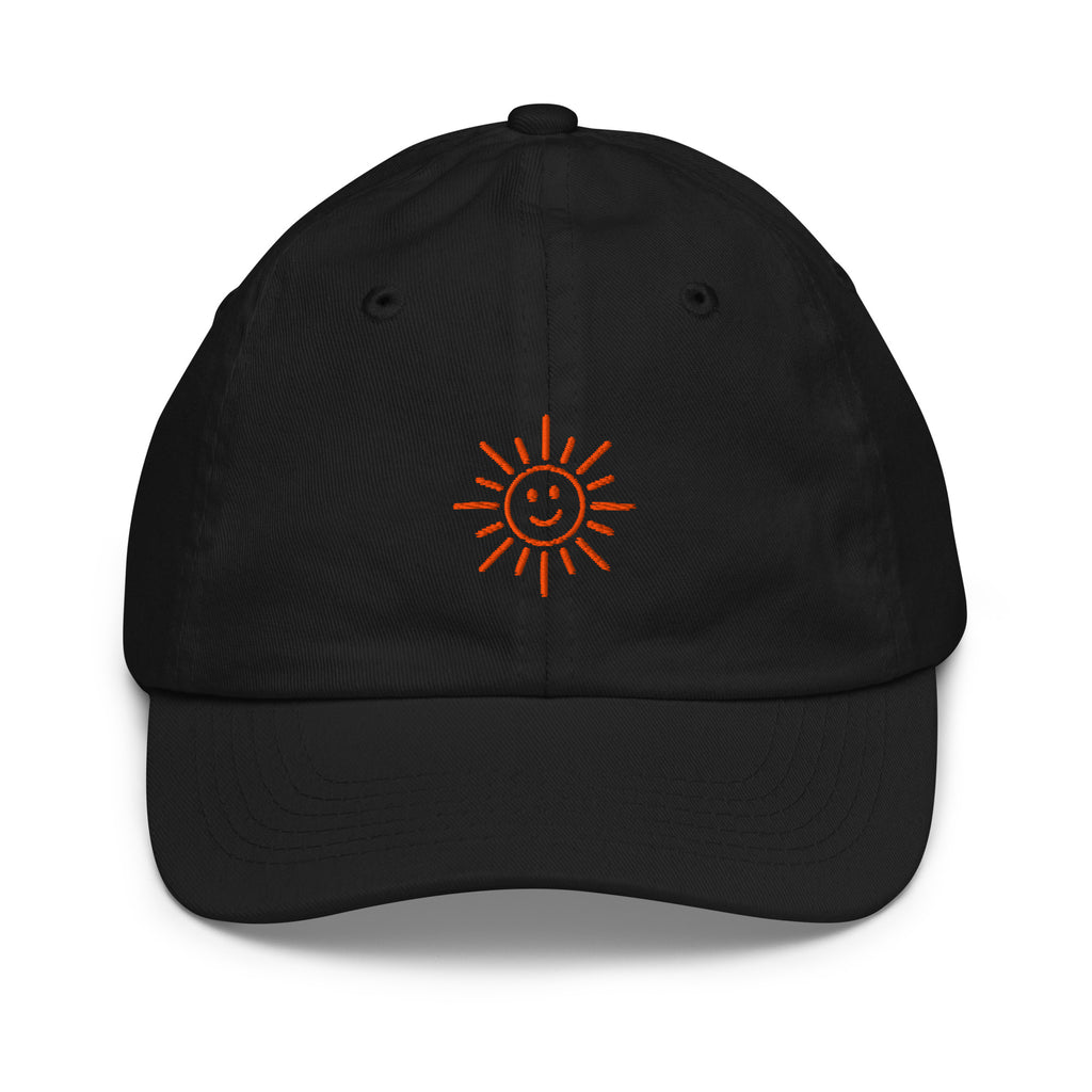 The Sunshine Project youth baseball cap in Black, front view