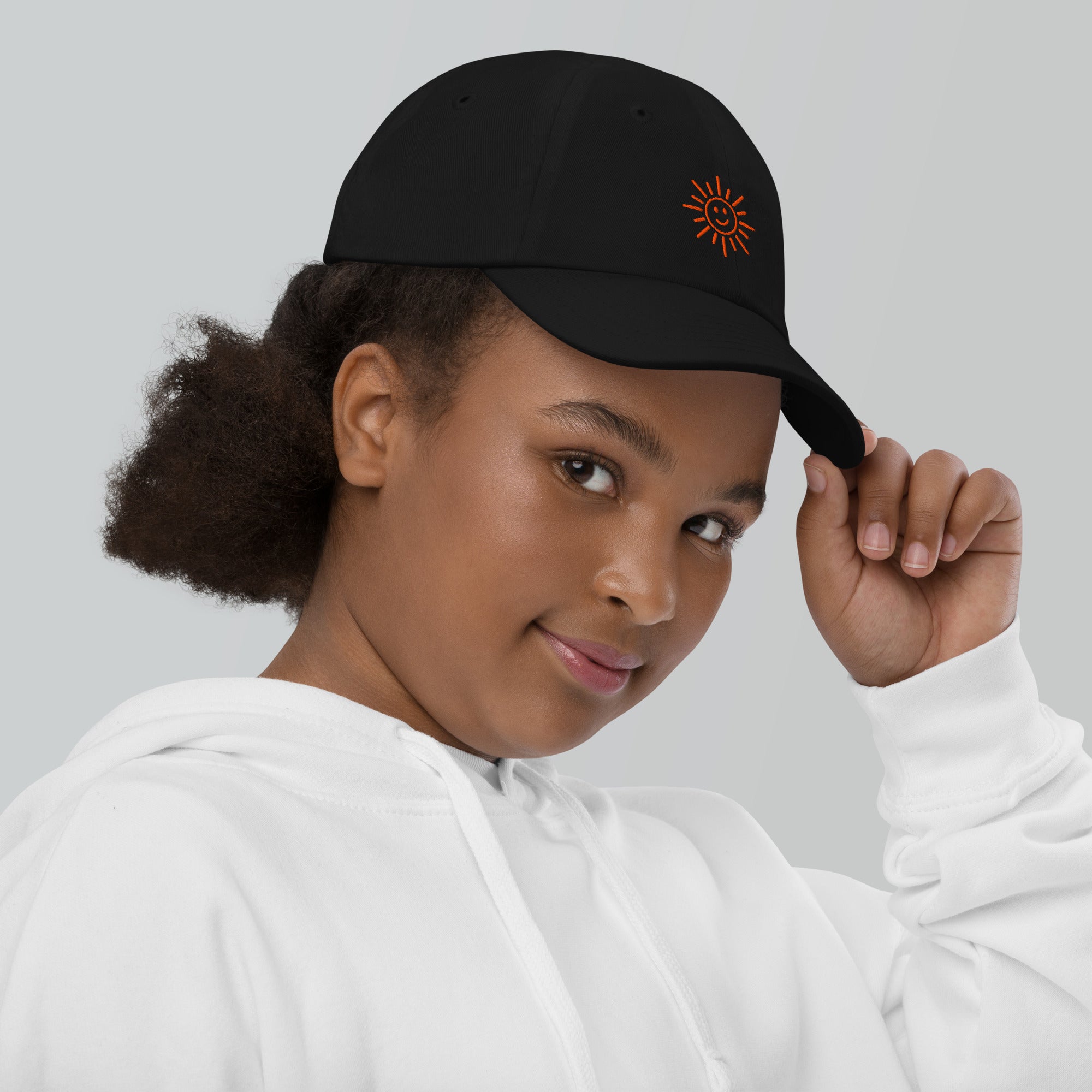 The Sunshine Project youth baseball cap in Black, right side view