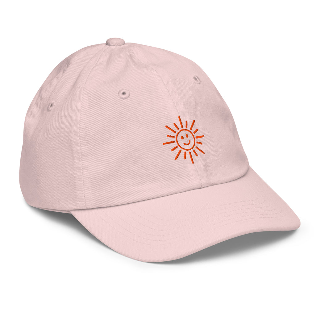 The Sunshine Project youth baseball cap in Pink, front-right view