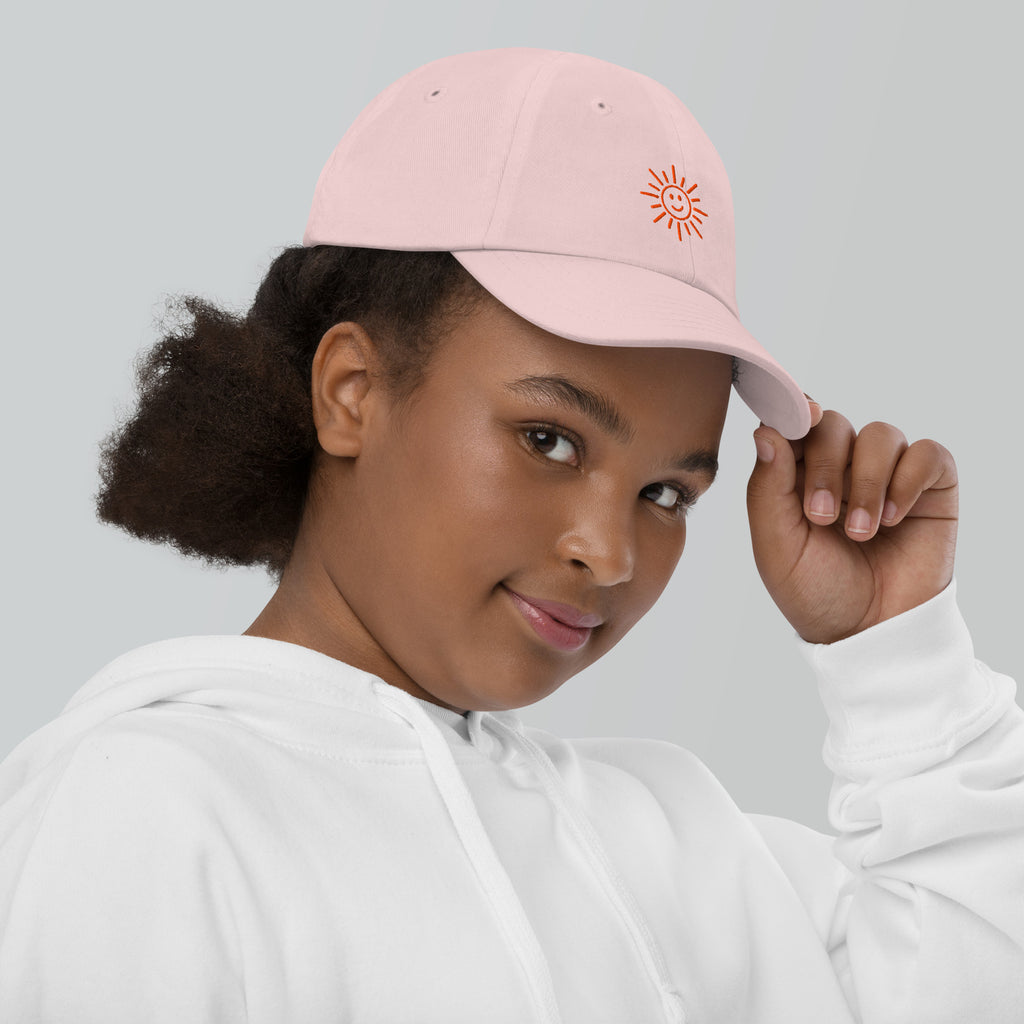The Sunshine Project youth baseball cap in Pink, right side view