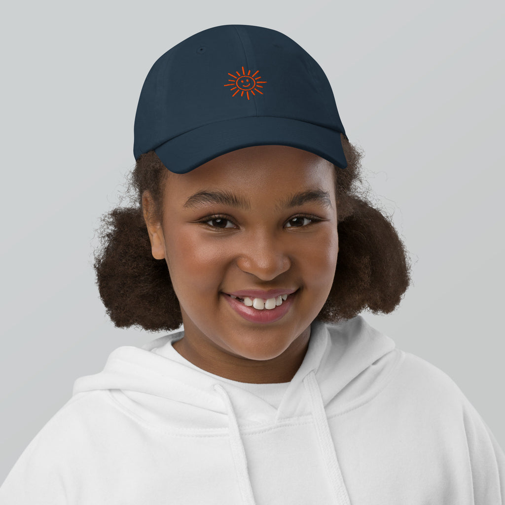 The Sunshine Project youth baseball cap in Navy, front view