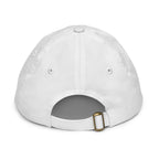 The Sunshine Project youth baseball cap in White, back view