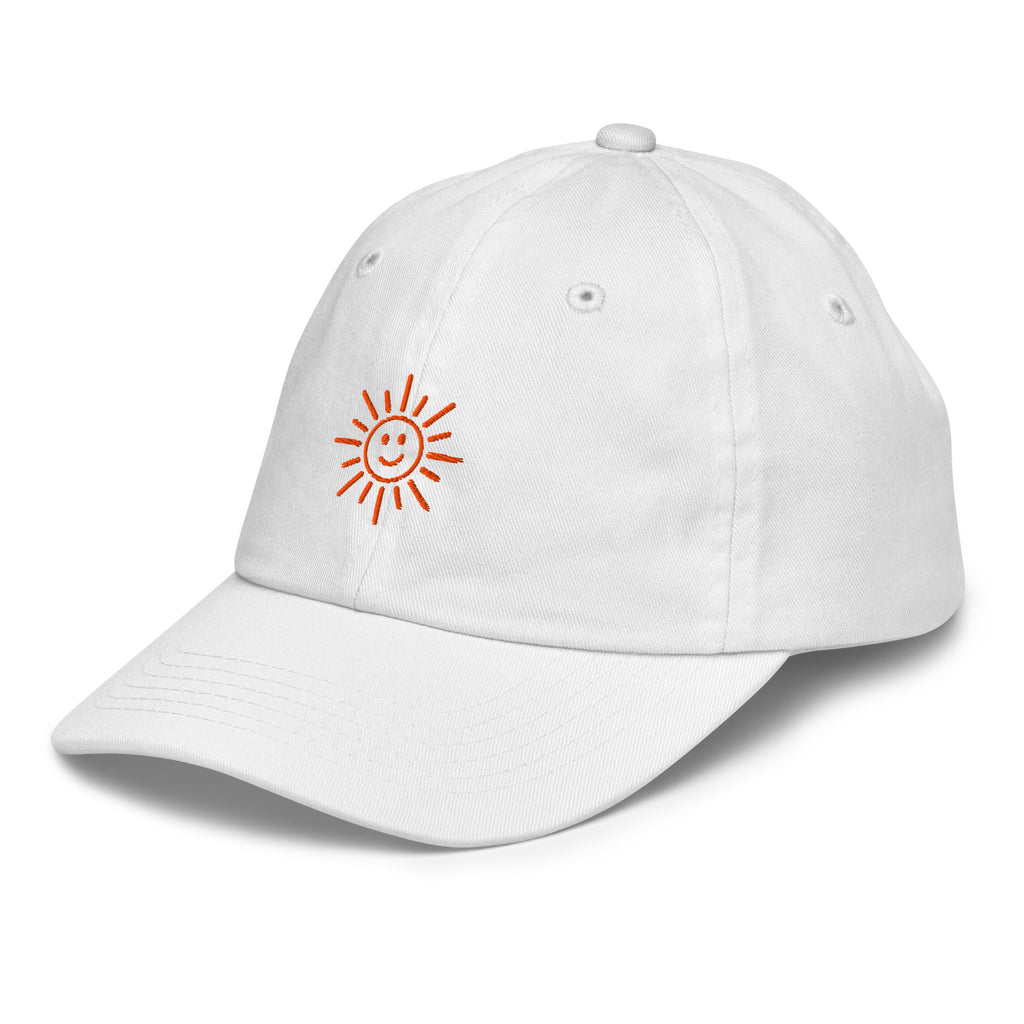 The Sunshine Project youth baseball cap in White, front-left view