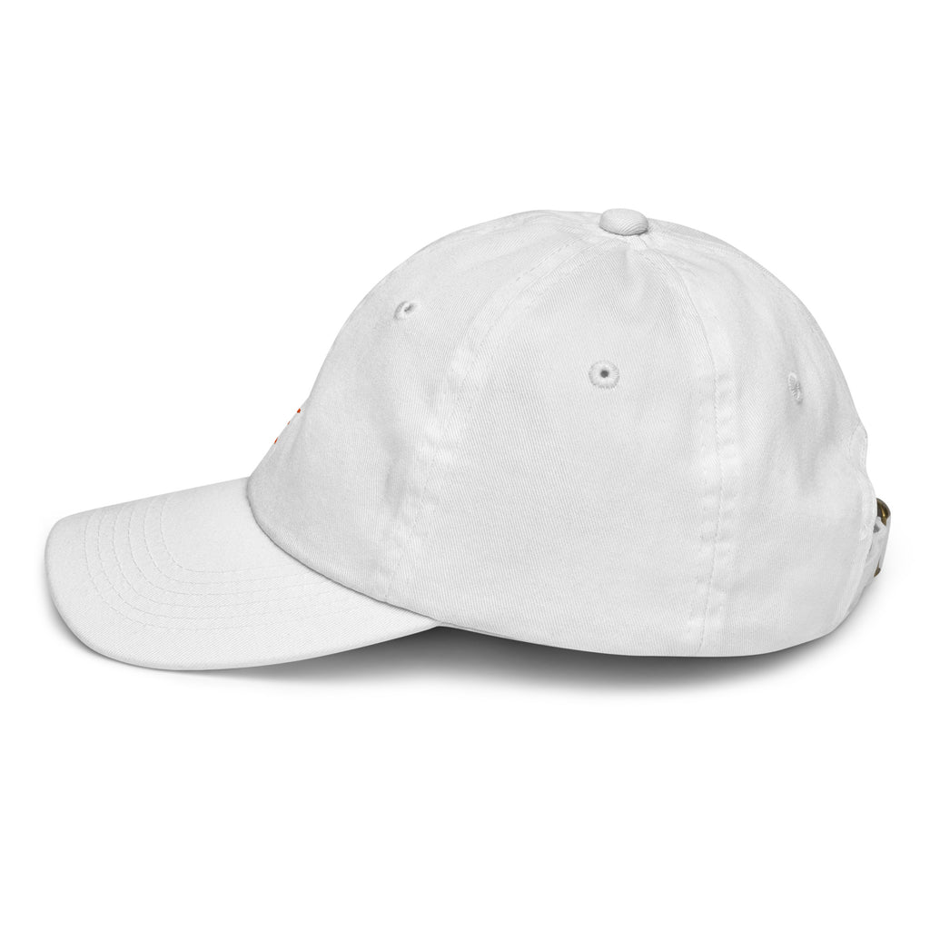 The Sunshine Project youth baseball cap in White, left side view