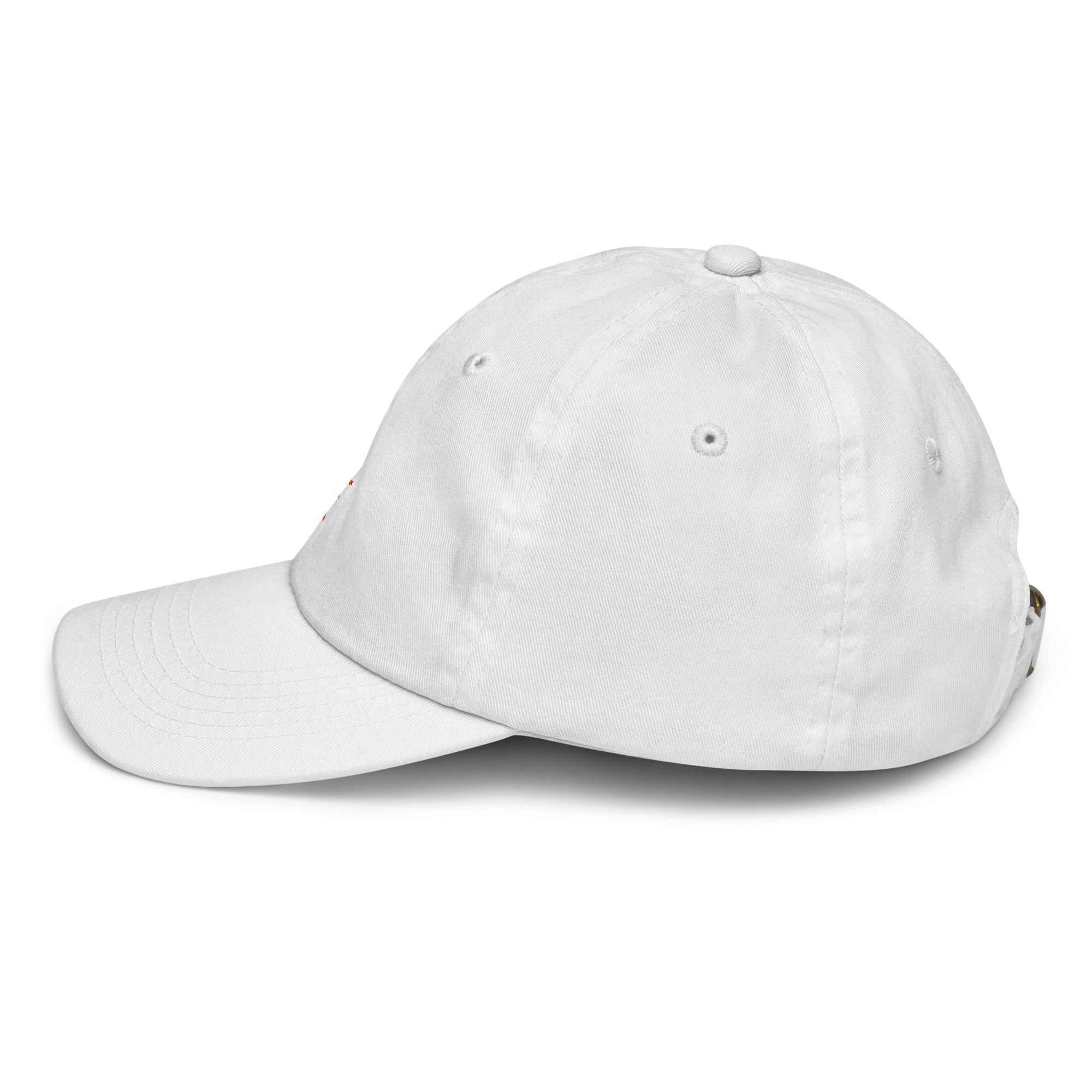 The Sunshine Project youth baseball cap in White, left side view